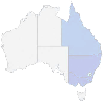 QED Engineers service area map across QLD, NSW, VIC and ACT